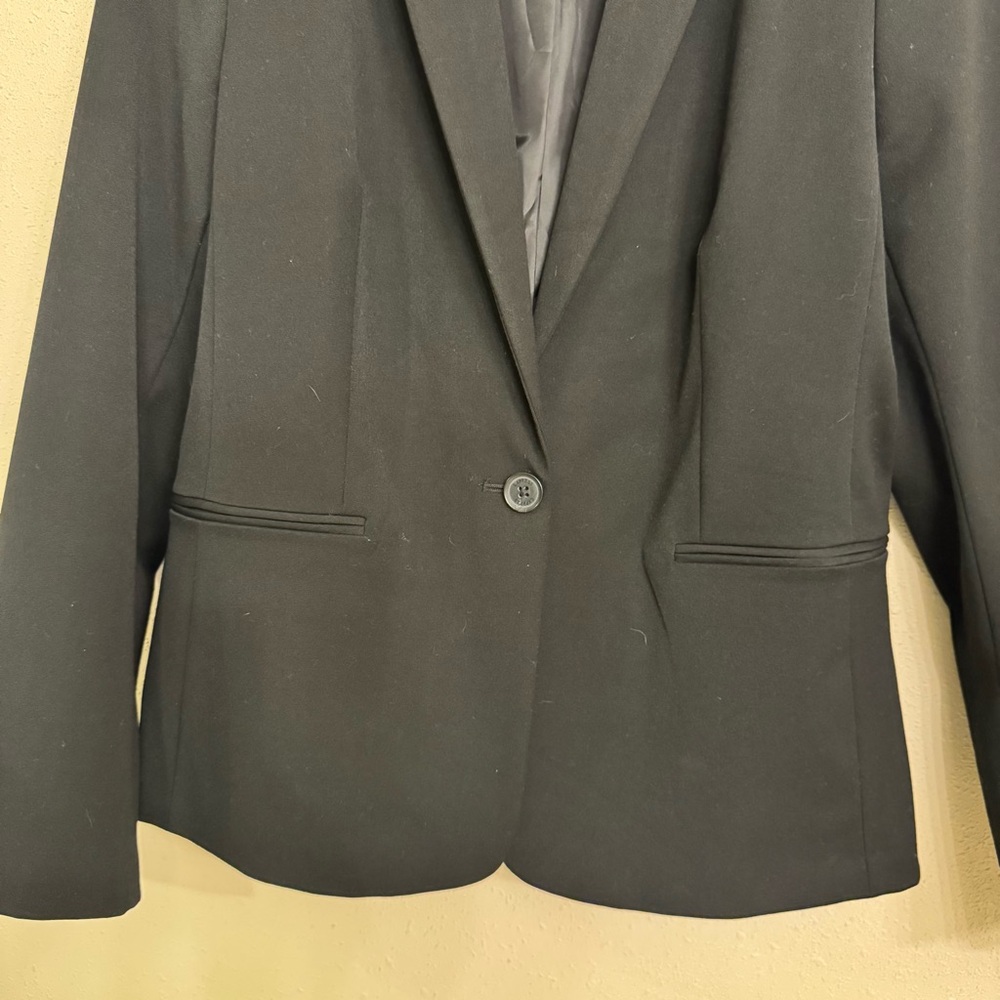Express Women's Classic One Button Blazer Black 12 - Picture 5 of 10